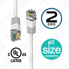 [UL Listed] TCoology Cat5e Patch Cord Booted Cable 24 AWG 350mhz UTP- 2 Pack Lot picture