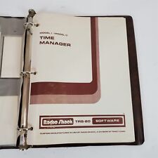 Vintage 1981 Original TRS-80 Model I & III Time Manager Software, Manual 26-1582 picture
