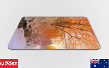 MOUSE PAD DESK MAT ANTI-SLIP|BEAUTIFUL SNOW ORANGE TREE picture