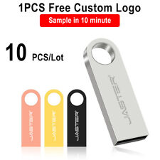 10PCS/Lot Metal Free Logo USB 2.0 Flash Drive Real Capacity Pen Drive Silver 64G picture