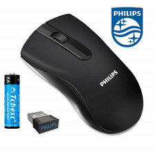 Philips Wireless Optical Mouse 2.4GHz 1000DPI Ergonomic For PC Laptop Desktop- picture