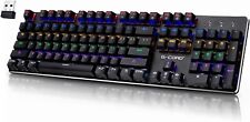 Wireless Gaming Keyboard Mechanical G-Cord Wired Keyboard LED Backlit 104 Keys picture