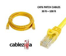 Cat6 Yellow Patch Cord Network Cable Ethernet LAN RJ45 UTP 30FT- 100FT Multi LOT picture