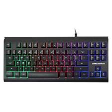 Rainbow LED Backlit 87 Keys Gaming Keyboard Compact Keyboard with 12 Multimed... picture
