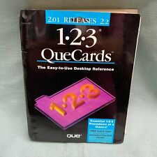 Lotus 123 Standup Que Cards New Release 2.01 2.2 Desktop Reference Manual Book picture