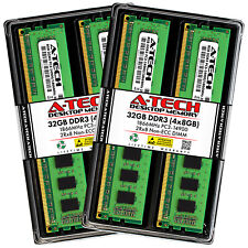 A-Tech 32GB (4 x 8GB) PC3-14900 Desktop DDR3 1866 MHz DIMM Memory RAM 4x 8G 32G picture