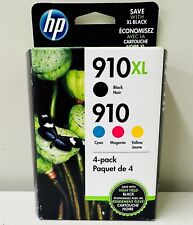 4 PACK HP GENUINE 910XL BLACK & 910 CMY COLOR INK OFFICEJET 6950 6958 6962 picture
