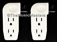 2X Triple 3 Outlet Grounded AC Wall Plug Power Splitter 3-Way Electrical Adapter picture