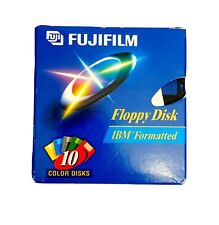 FUJIFILM Box of 10 IBM Formatted Floppy Disks-Color Disks-Fuji-3.5