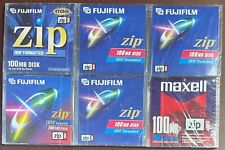 Lot of 6 NEW & sealed FUJIFILM & Maxell Brand Zip 100MB  DISC picture