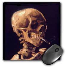 3dRose van Gogh - Skull of a Skeleton with Burning Cigarette MousePad picture