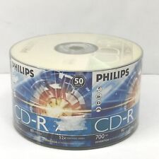 Pack of 50 Philips CD-R Disc Media 700MB 52X Speed 80min picture