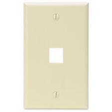 Leviton 41080-1IP QuickPort, single gang, 1-port, ivory Wall Plate 25 pack picture