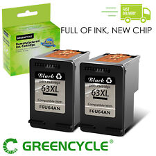 2 Pack 63XL 63 XL Black Ink Cartridge FOR HP OfficeJet 3830 3833 4655 4658 5220 picture