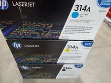 SET of 3 HP Q7560A Q7561A Q7562A 314A Print Toner Cartridge  FACTORY SEALED BOX picture
