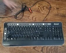 Microsoft Digital Media Keyboard 3000 USB Wired Mod 1343 Black and Silver Color picture