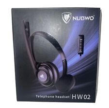 NUBWO HW02 Black Digital Stereo Sound High Quality USB Telephone Headset Used picture