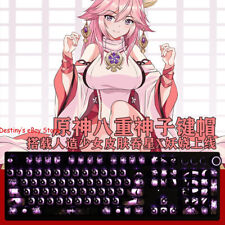 Genshin Impact Yae Miko Keycaps RGB Transparent Keycap for Mechanical Keyboard picture
