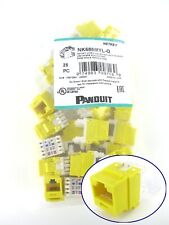 (PACK OF 25) Panduit NetKey NK688MYL-Q Cat6 Keystone Jack Module, Yellow ~STSI picture