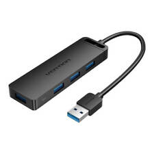 USB 3.0 4-Port Hub with Power Adapter Vention CHLBD 0.5m, Black picture