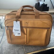 SOLO Walker Leather Rolling Case • Laptop Briefcase Travel Office *New w/ Tags picture