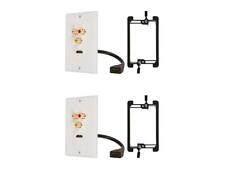 Buyer's Point HDMI Pigtail RCA Wall Plate with 1-Gang Mount - White Kit - 2 Pack picture