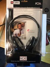 Genuine Labtec (C-324) Grey and Black Wired Headphones with Microphone  Vintage picture