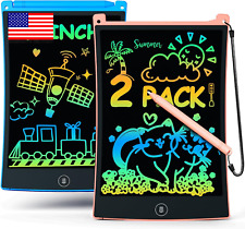 2 Pack LCD Writing Tablet with Stylus, 8.5 Inch Colorful Doodle Board Drawing Pa picture