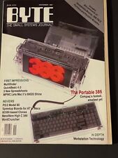 BYTE MAGAZINE NOVEMBER 1987 VOL 12 NO 13 THE PORTABLE 386 LAST ONE QTY-1 picture