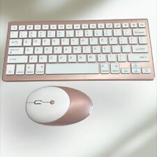 Jelly Comb Wireless Backlit Keyboard Mouse Combo Rose Gold picture