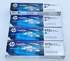 Genuine HP 972X Ink Cartridges High Yield Black, Yellow, Cyan & Magenta 09/20+ picture
