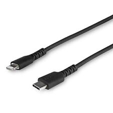 StarTech.com 3 foot/1m Durable Black USB-C to Lightning Cable, Rugged Heavy Duty picture