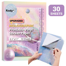 Koala Printable Vinyl Sticker Paper Holographic Glossy Waterproof Rainbow / Star picture