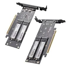 JEYI NVMe PCIe 4.0 Expansion Card with Heatsink Enclosure Support 4 NVMe M.2 SSD picture
