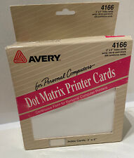 Avery dot matrix printer cards 4166 3