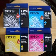 2018/2020 New In Box 4 Genuine EPSON 252 252XL Ink WF 7610 7620 7110 3620 3640 picture