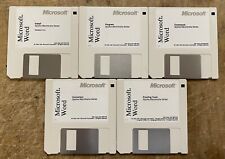 Vintage Microsoft Word Version 5.0 for Mac on 5 Floppy Disks TESTED and READABLE picture