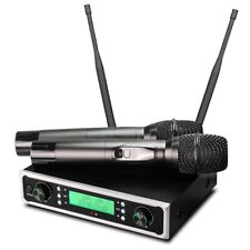 UHF Wireless Dual HandHeld Microphone System Vocal Mic Digital Display Diversity picture