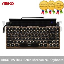 ABKO TW1867 Retro Mechanical Bluetooth 5.0 Keyboard LED English/Korean picture