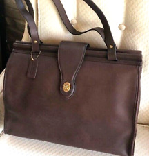 Vintage Coach Leather 9096 Mahogany Brown Barclay Briefcase Computer Bag Tote picture