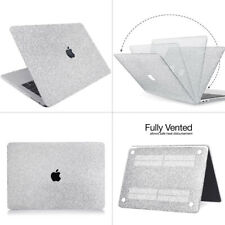 Silver Shinny Glitter Powder Coated Case Key Cover For New /Old Macbook Pro Air picture
