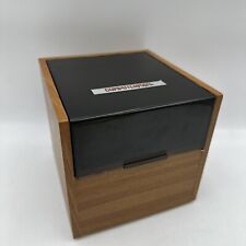 Vintage Retro Wood Grain Floppy Storage Disk Holder Computer Mate 6.5”x 7” picture