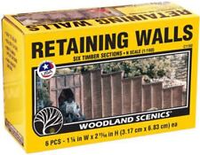 NEW Woodland N/HO Train Scenery Timber Retaining Walls (6) C1160 picture