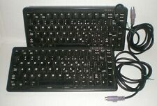 Vintage CHERRY Compact Keyboard LOT (OF 2) Czech PS2 Adapter D-91275  *UNTESTED* picture