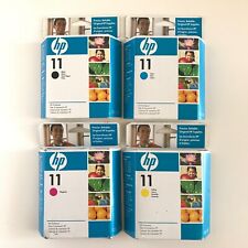 2007-2009 OEM Genuine HP 11 C4810A C4811A C4812A C4813A 4 Printhead Set Sealed picture
