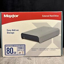 Maxtor 80GB External USB Hard Drive Personal Storage 3100 7200RPM - New Open Box picture