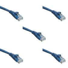 Pack of 5 Cables Snagless 150 Foot Cat5e Blue Network Ethernet Patch Cable picture