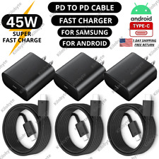 45W Super Fast Charger Wall Power Adapter PD Cable For Samsung Google Android S9 picture
