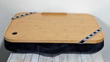 Ugg Coco Bamboo Lap Desk with Navy Blue Velvet Pillow-Portable & Nice Storage picture