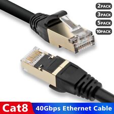 [1-10 Pack] CAT8 FAST Ethernet Cable [S/FTP] w/ Gold Plated RJ45 Connector Lot picture